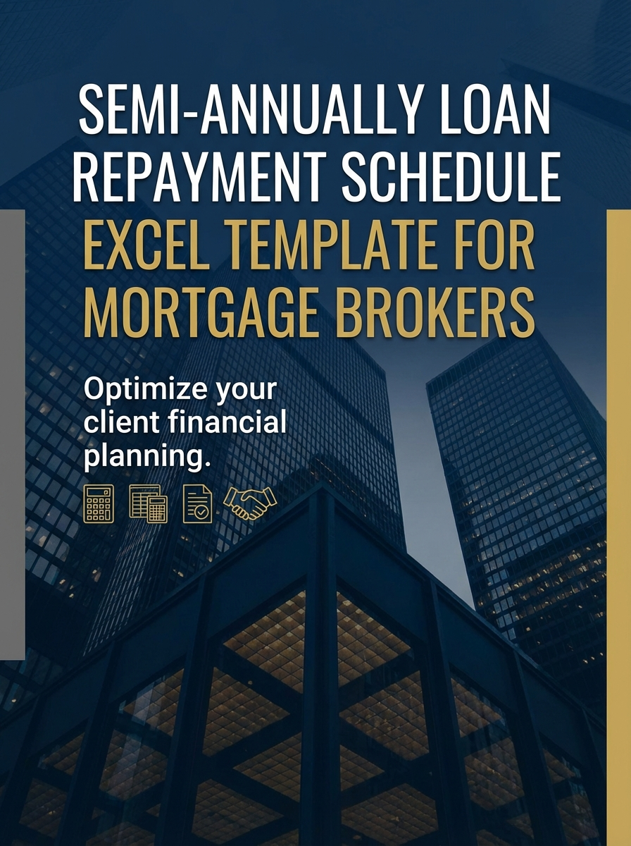 Semi-annually Loan Repayment Schedule Excel Template for Mortgage Brokers