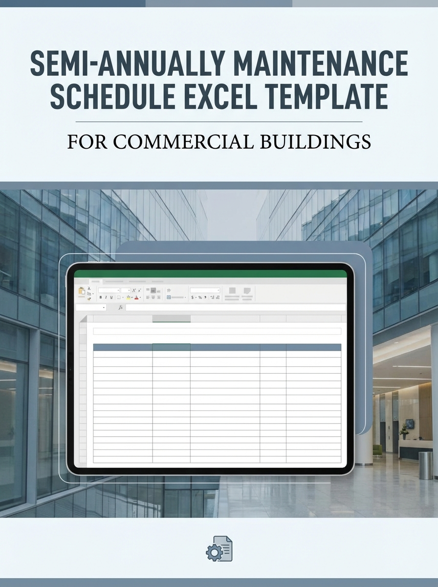 Semi-annually Maintenance Schedule Excel Template for Commercial Buildings
