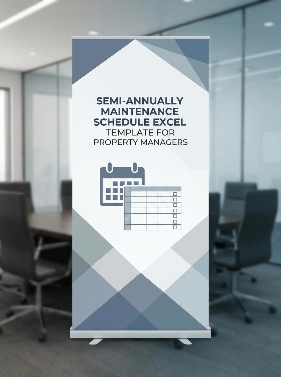 Semi-annually Maintenance Schedule Excel Template for Property Managers