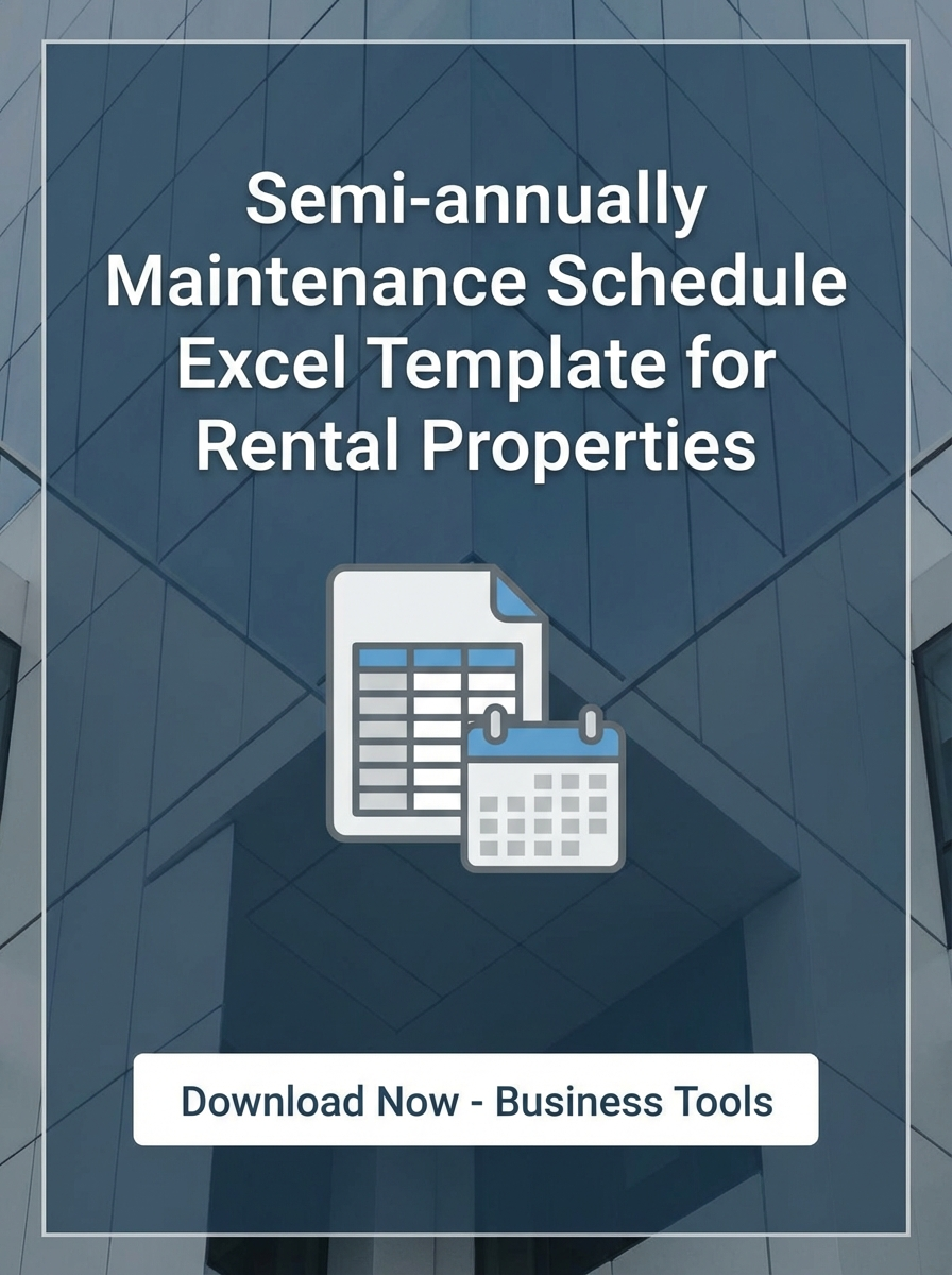 Semi-annually Maintenance Schedule Excel Template for Rental Properties