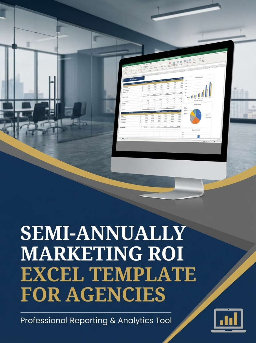 Semi-annually Marketing ROI Excel Template for Agencies
