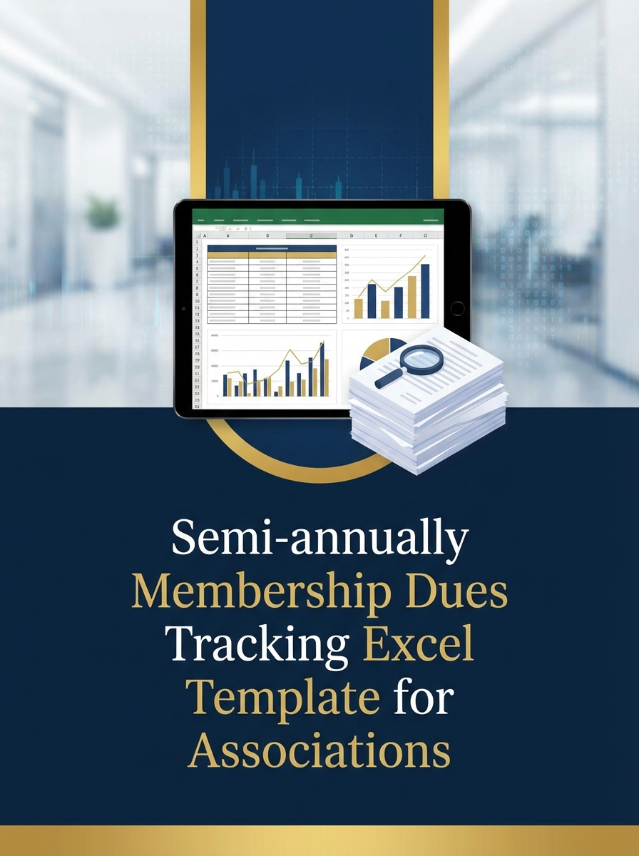 Semi-annually Membership Dues Tracking Excel Template for Associations