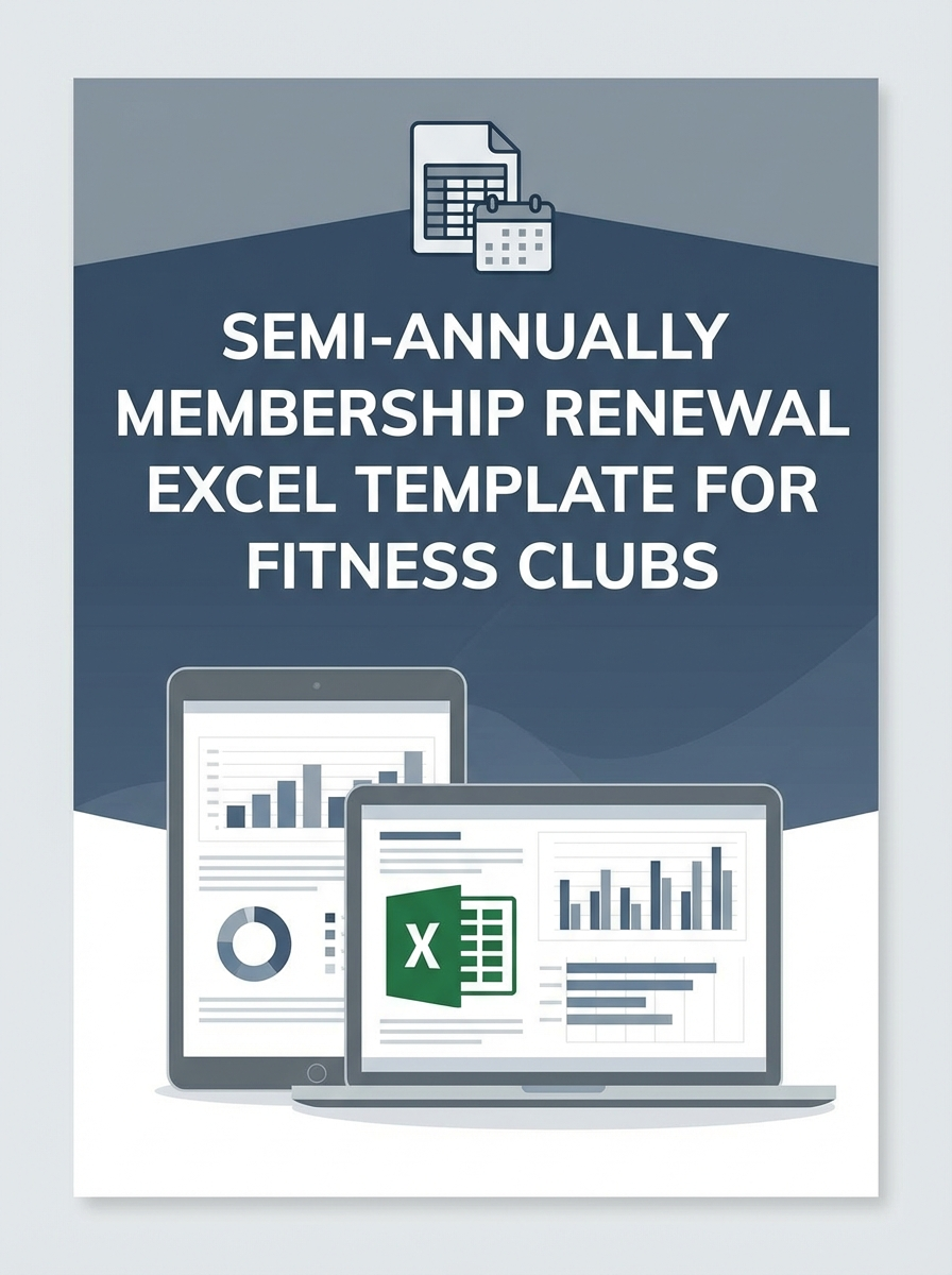 Semi-annually Membership Renewal Excel Template for Fitness Clubs