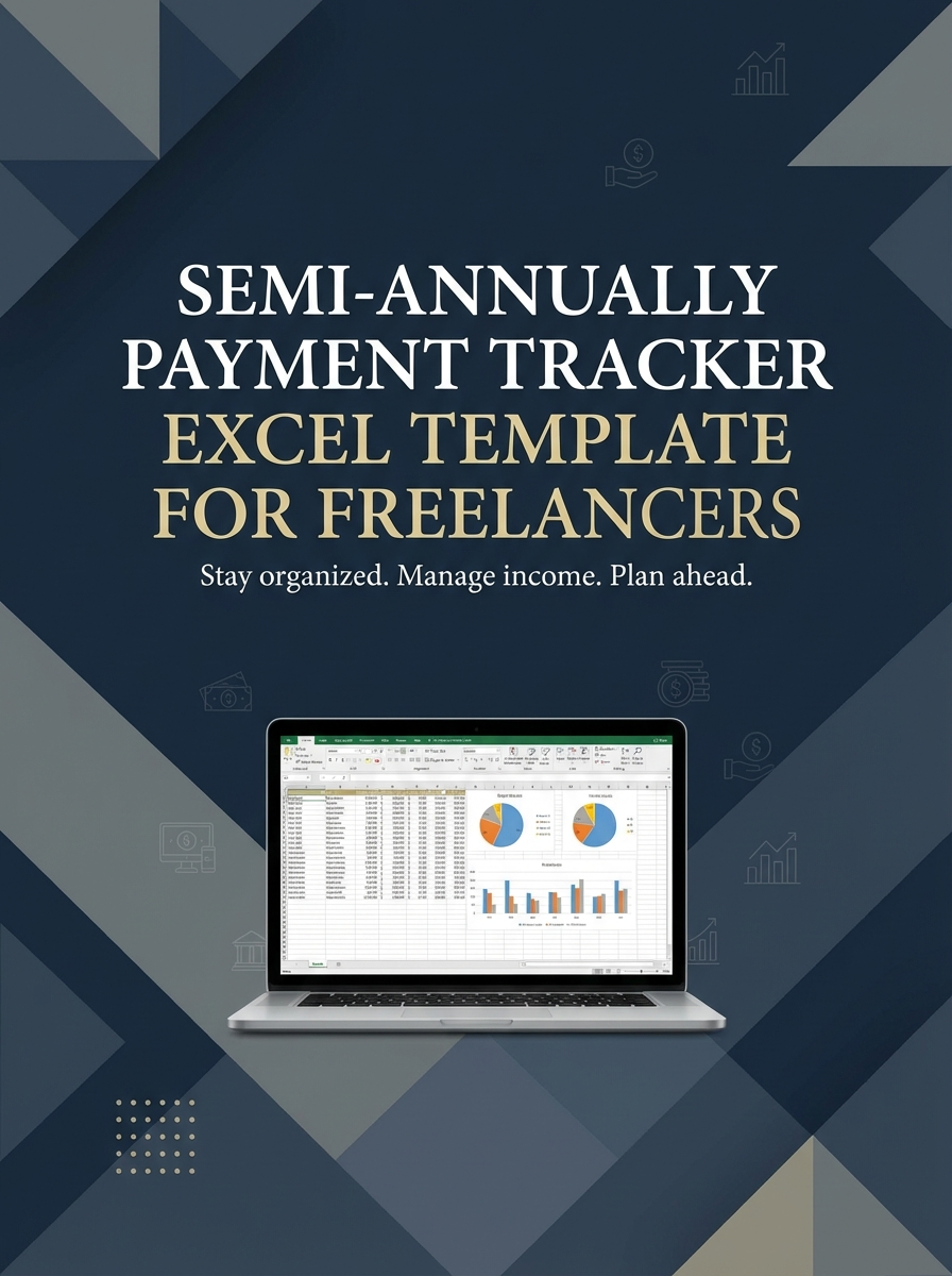 Semi-annually Payment Tracker Excel Template for Freelancers
