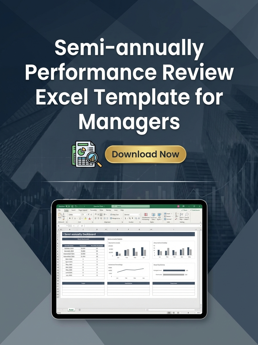 Semi-annually Performance Review Excel Template for Managers