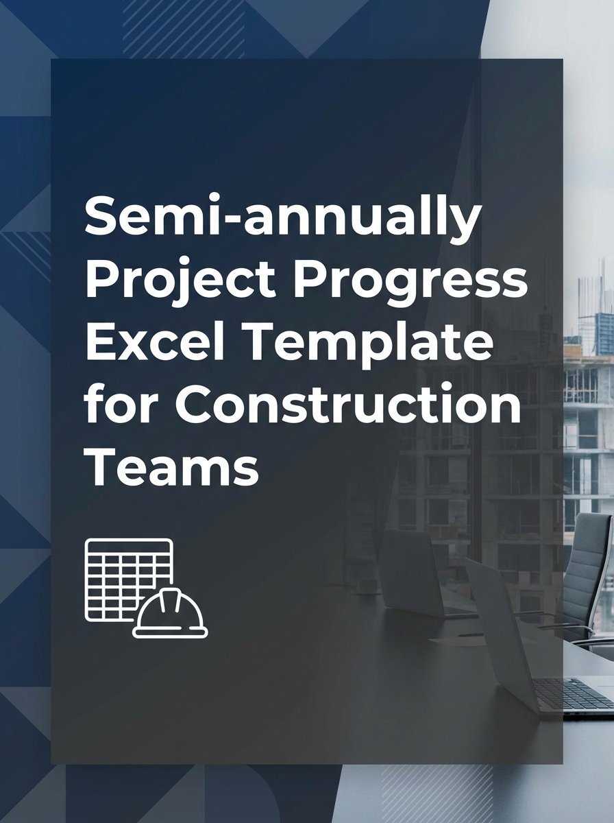 Semi-annually Project Progress Excel Template for Construction Teams