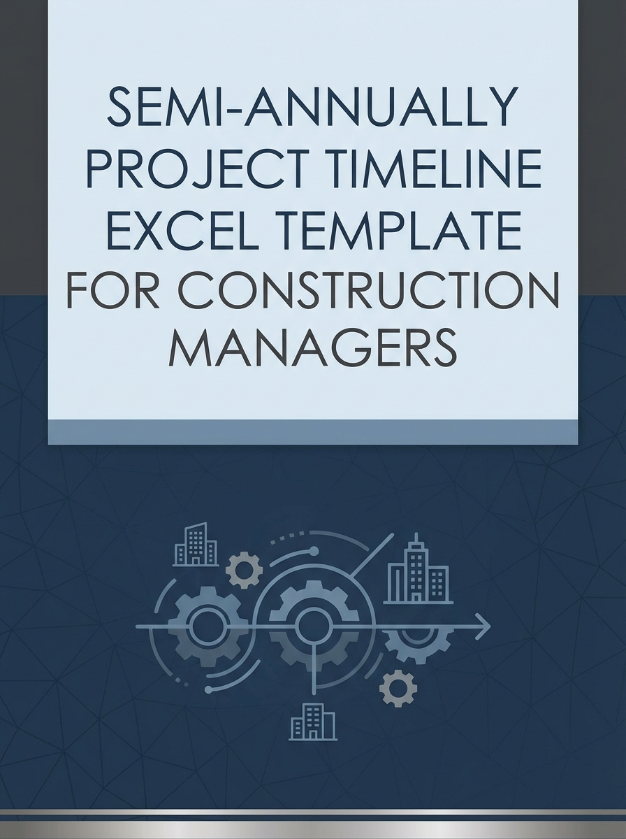 Semi-annually Project Timeline Excel Template for Construction Managers