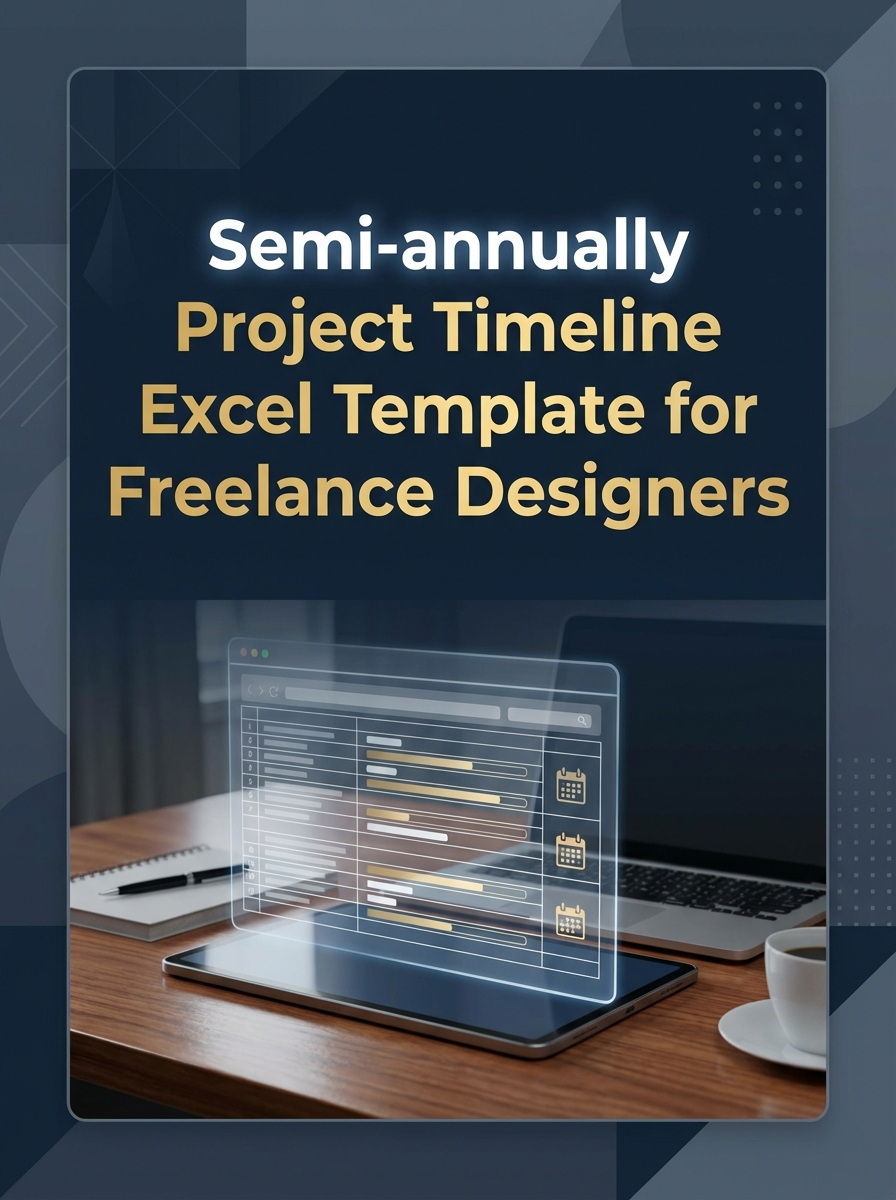 Semi-annually Project Timeline Excel Template for Freelance Designers