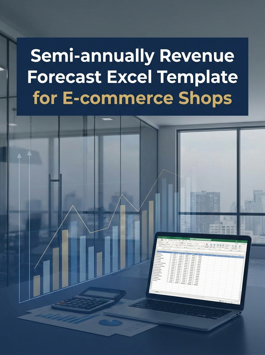 Semi-annually Revenue Forecast Excel Template for E-commerce Shops