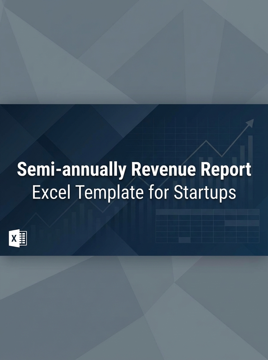 Semi-annually Revenue Report Excel Template for Startups