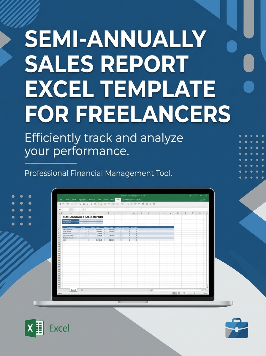 Semi-annually Sales Report Excel Template for Freelancers