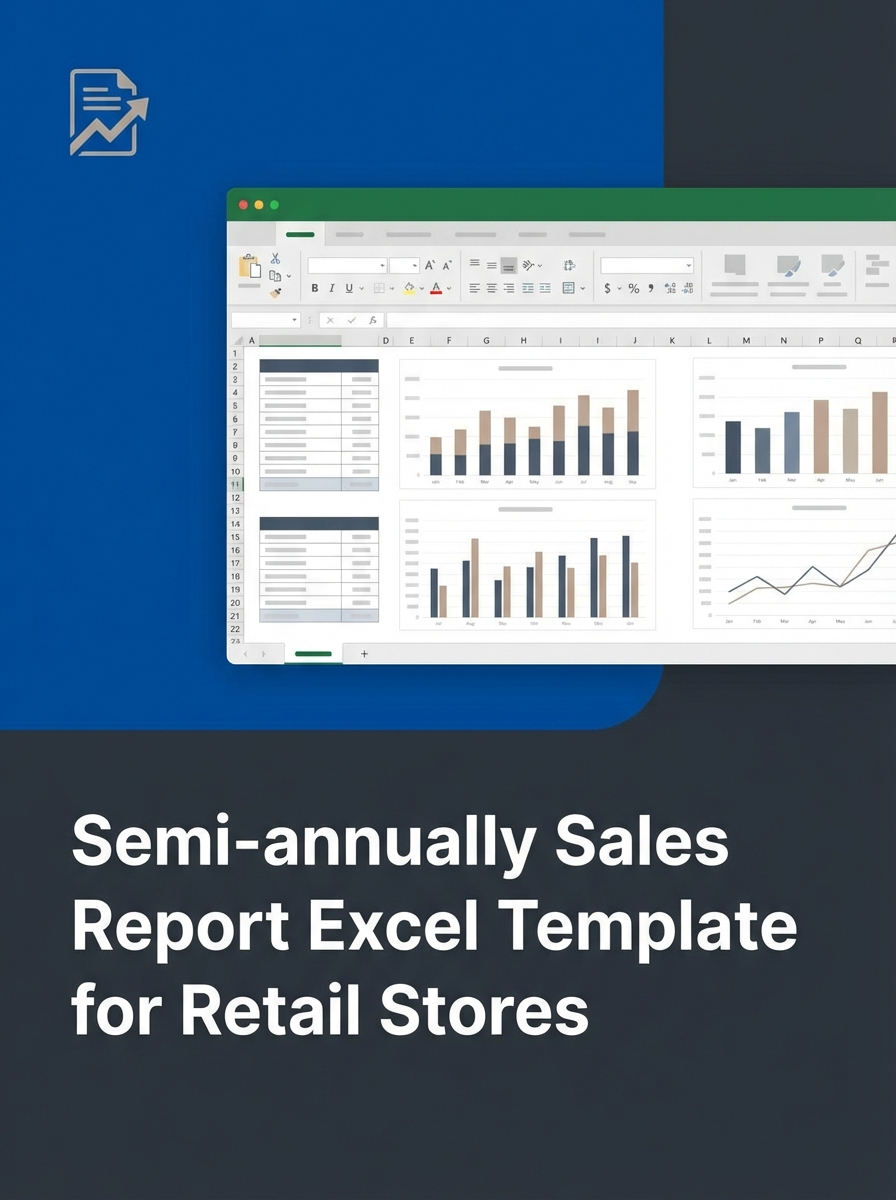 Semi-annually Sales Report Excel Template for Retail Stores