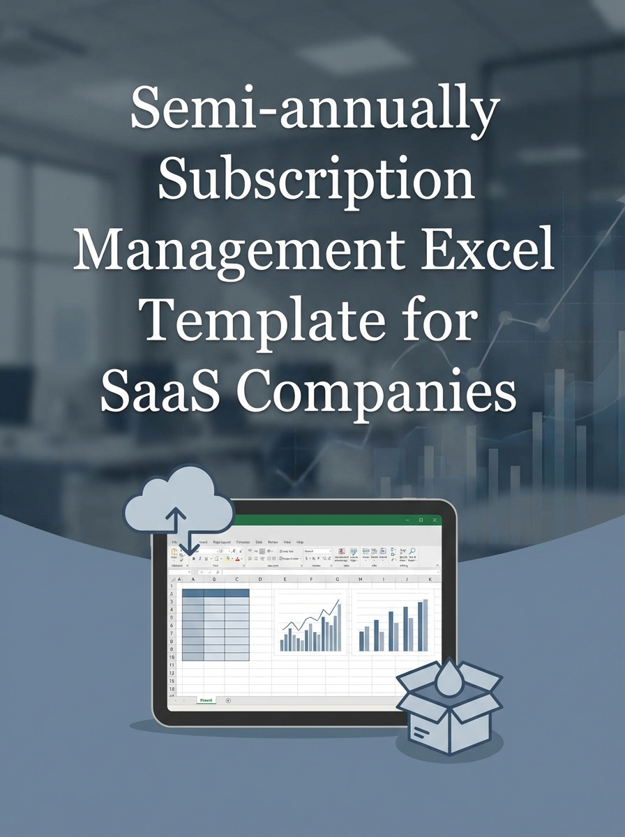 Semi-annually Subscription Management Excel Template for SaaS Companies