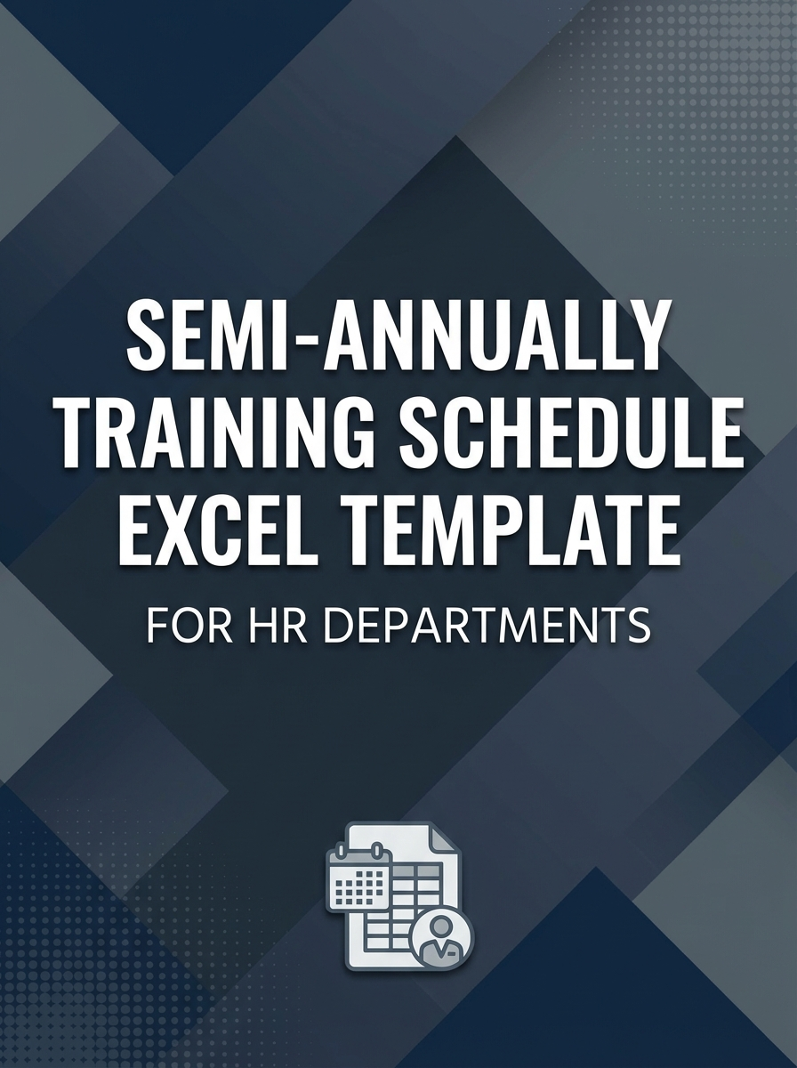 Semi-annually Training Schedule Excel Template for HR Departments