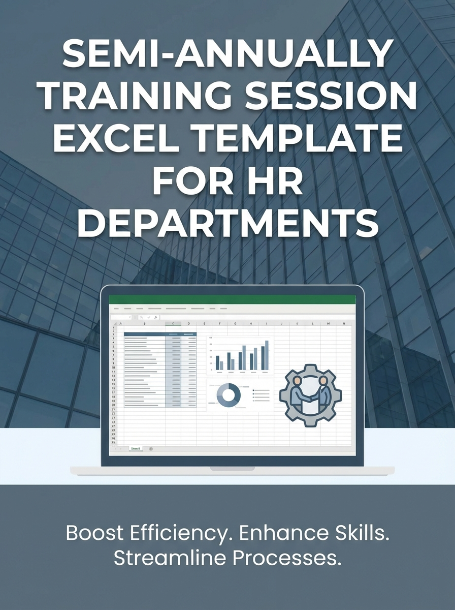 Semi-annually Training Session Excel Template for HR Departments