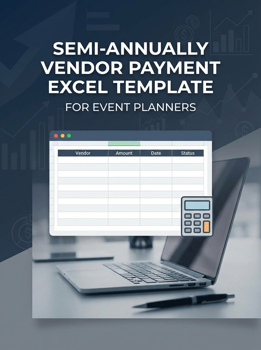 Semi-annually Vendor Payment Excel Template for Event Planners