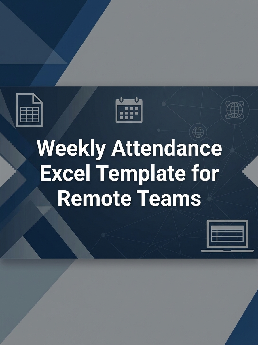 Weekly Attendance Excel Template for Remote Teams