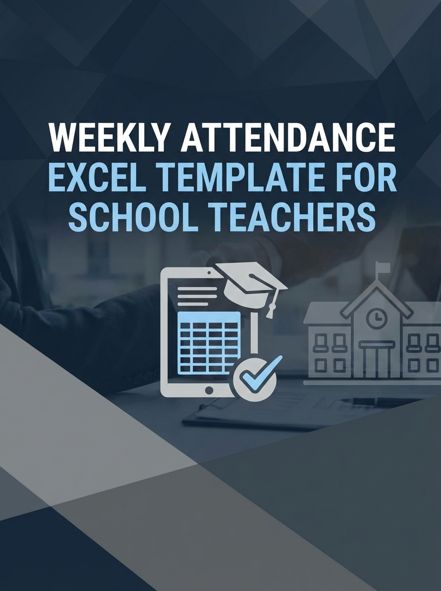 Weekly Attendance Excel Template for School Teachers
