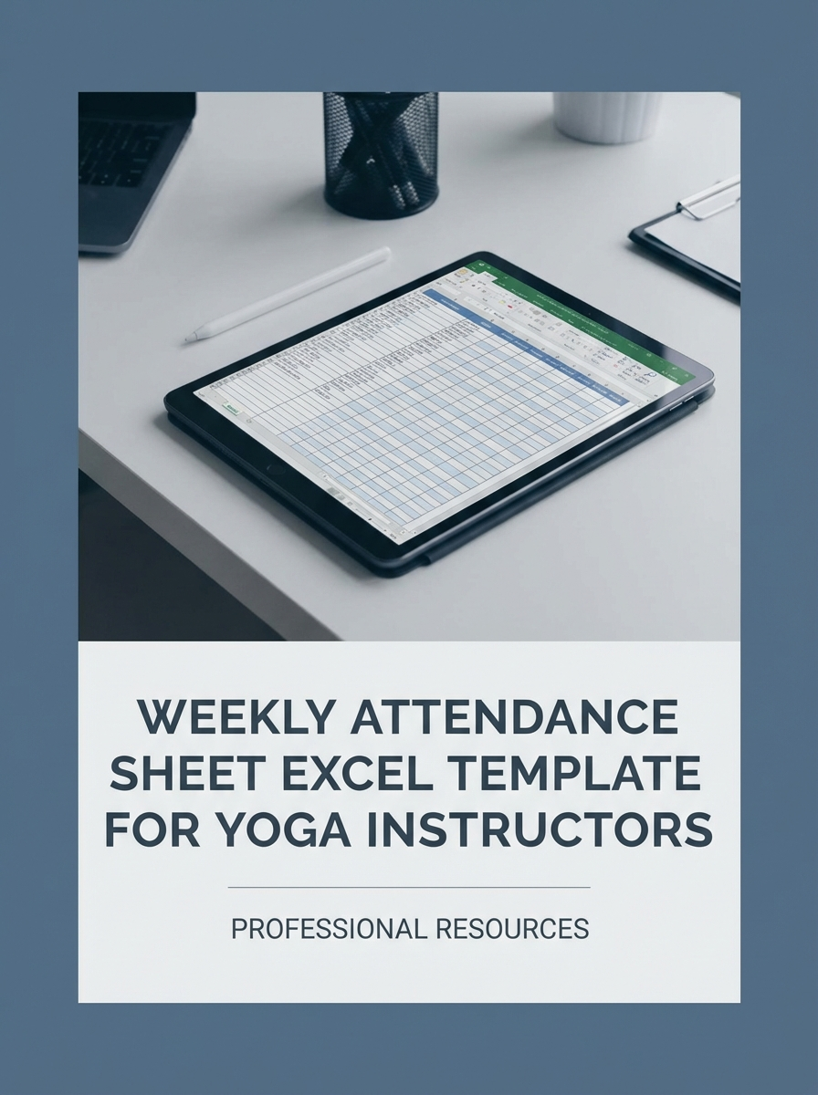 Weekly Attendance Sheet Excel Template for Yoga Instructors