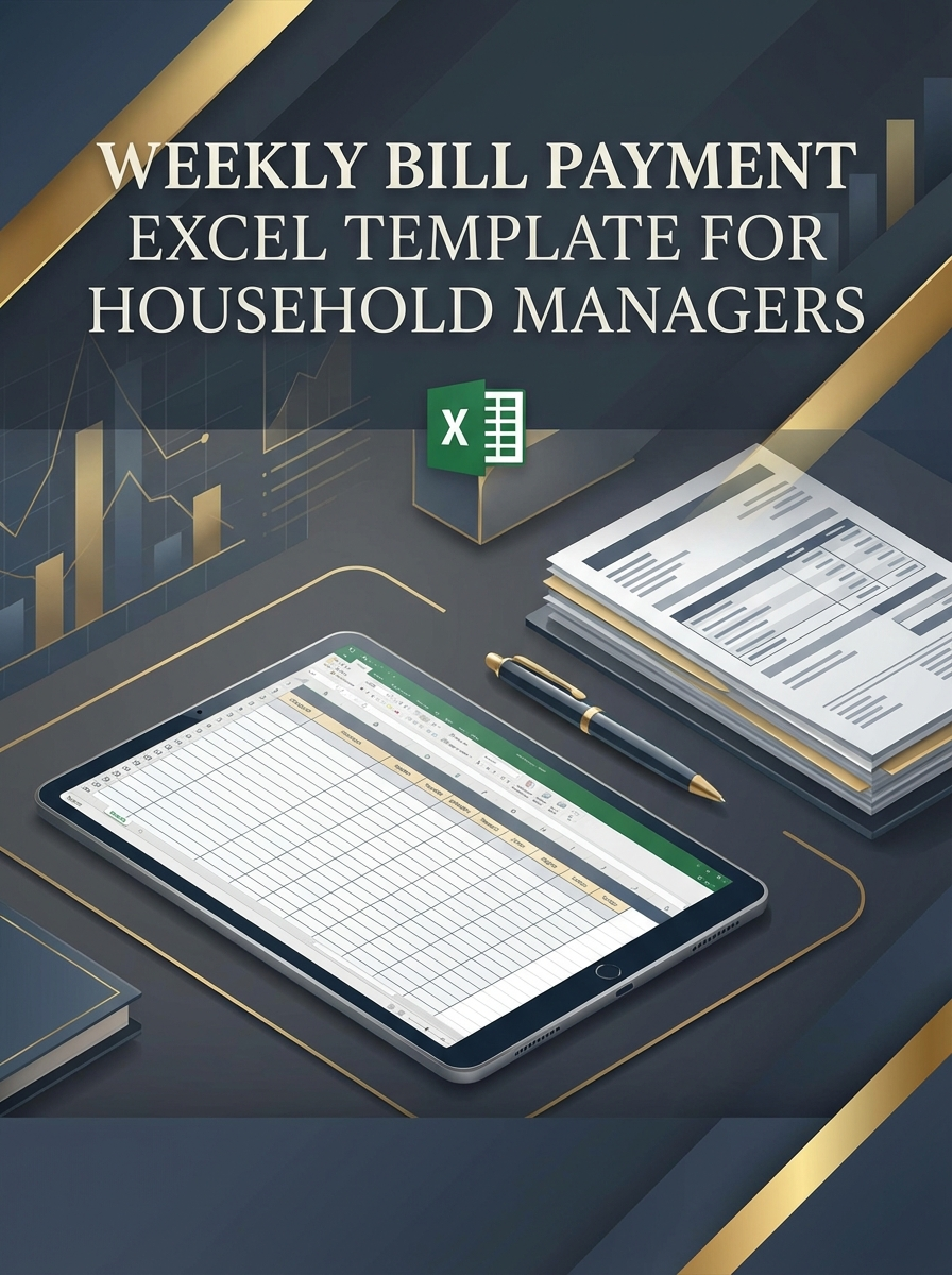 Weekly Bill Payment Excel Template for Household Managers