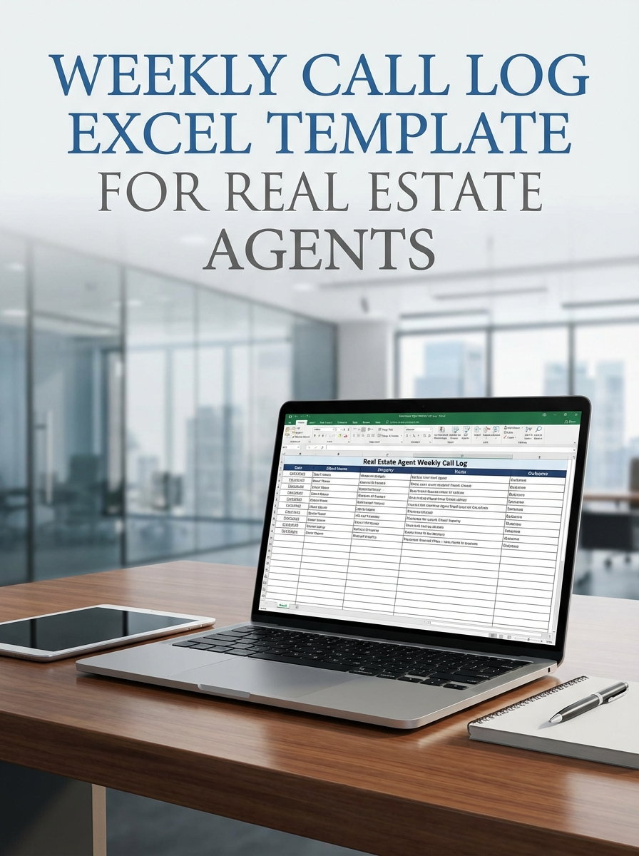Weekly Call Log Excel Template for Real Estate Agents