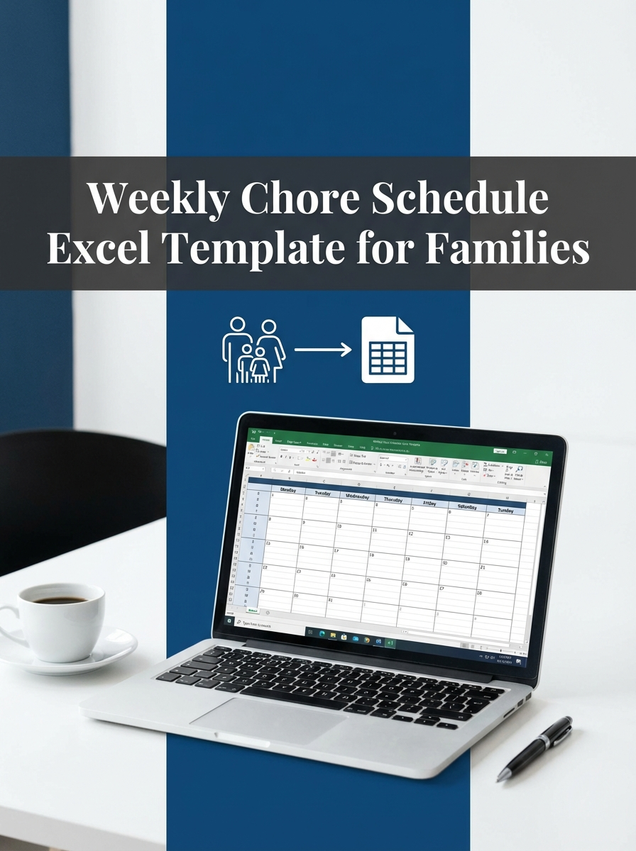 Weekly Chore Schedule Excel Template for Families
