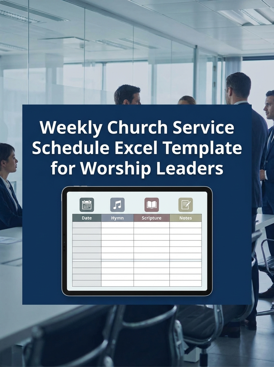 Weekly Church Service Schedule Excel Template for Worship Leaders
