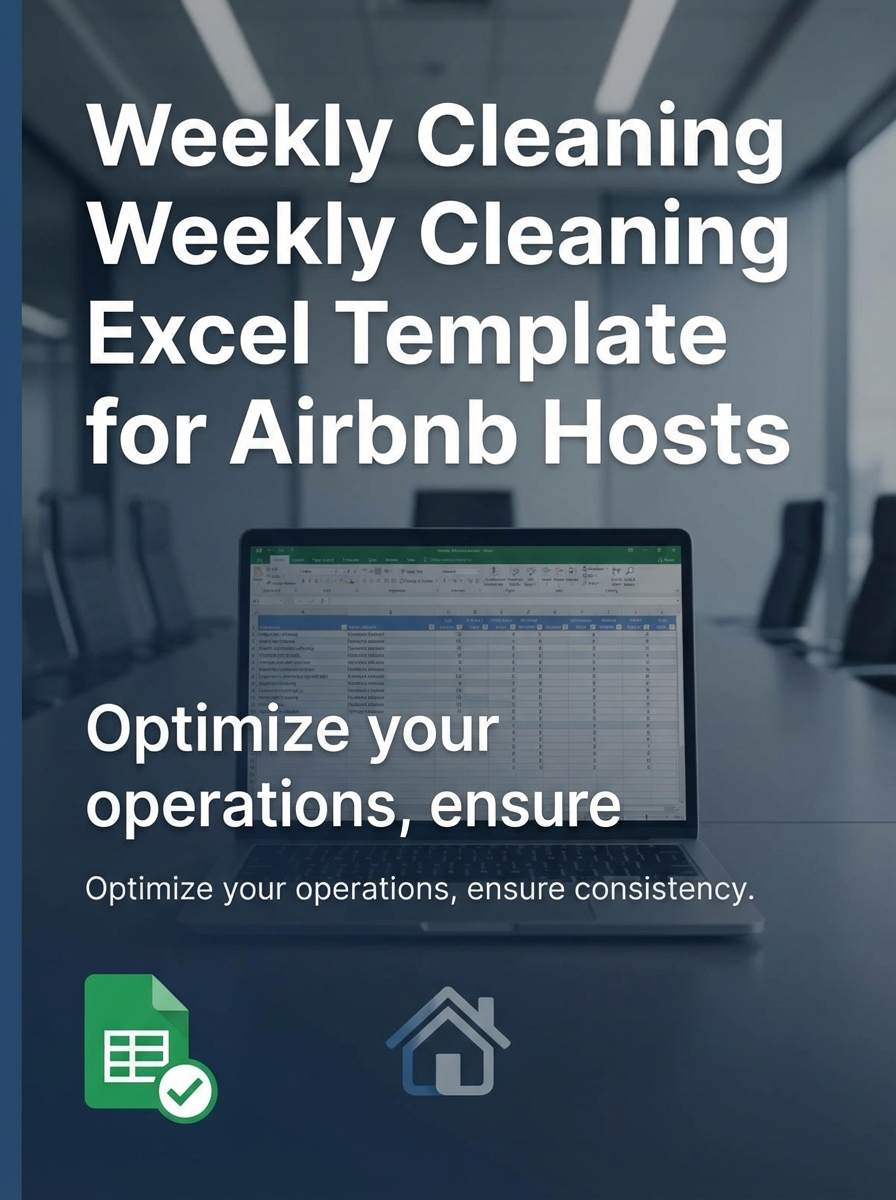 Weekly Cleaning Excel Template for Airbnb Hosts