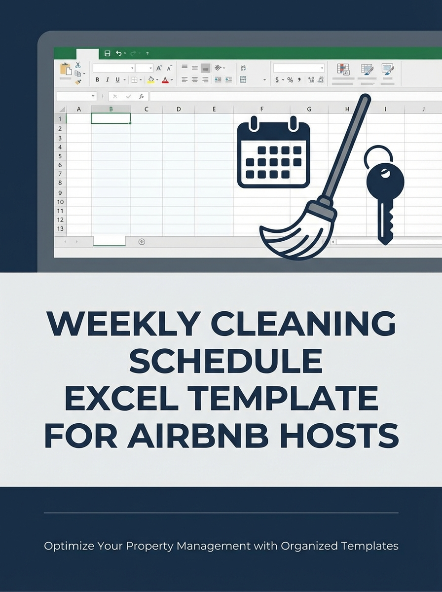 Weekly Cleaning Schedule Excel Template for Airbnb Hosts