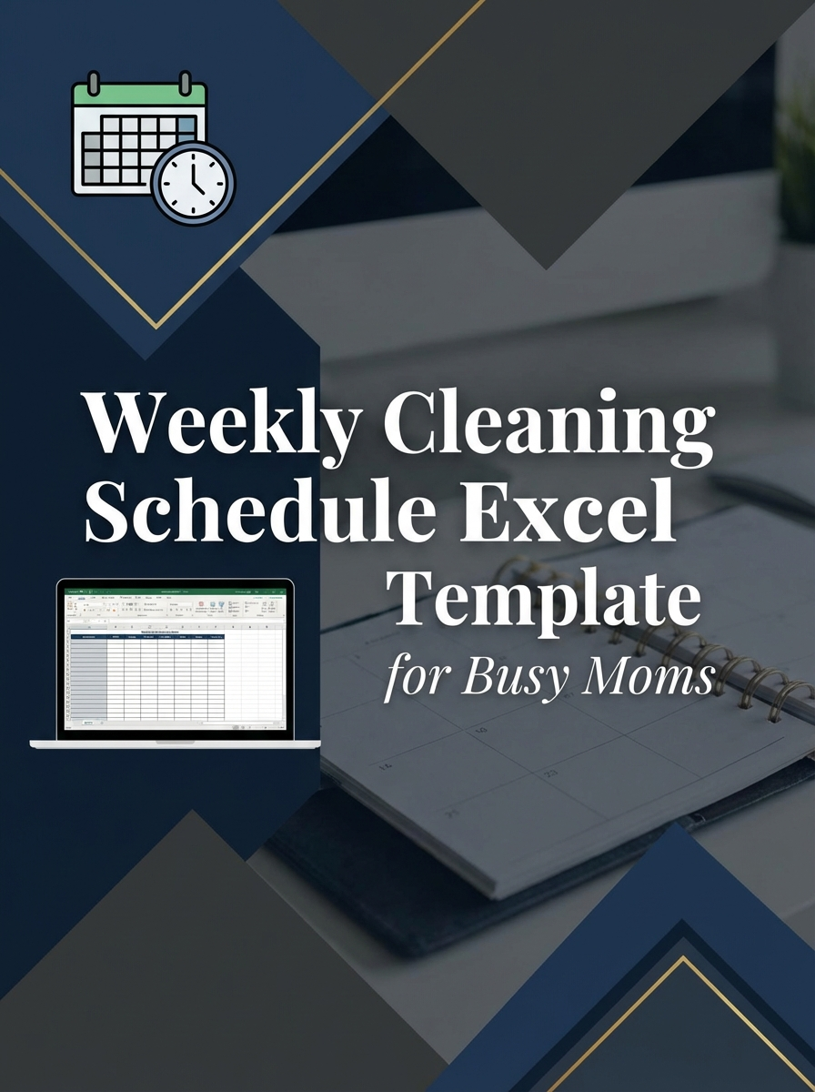 Weekly Cleaning Schedule Excel Template for Busy Moms