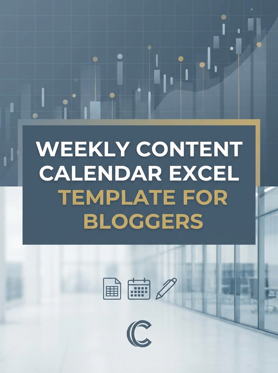 Weekly Content Calendar Excel Template for Bloggers