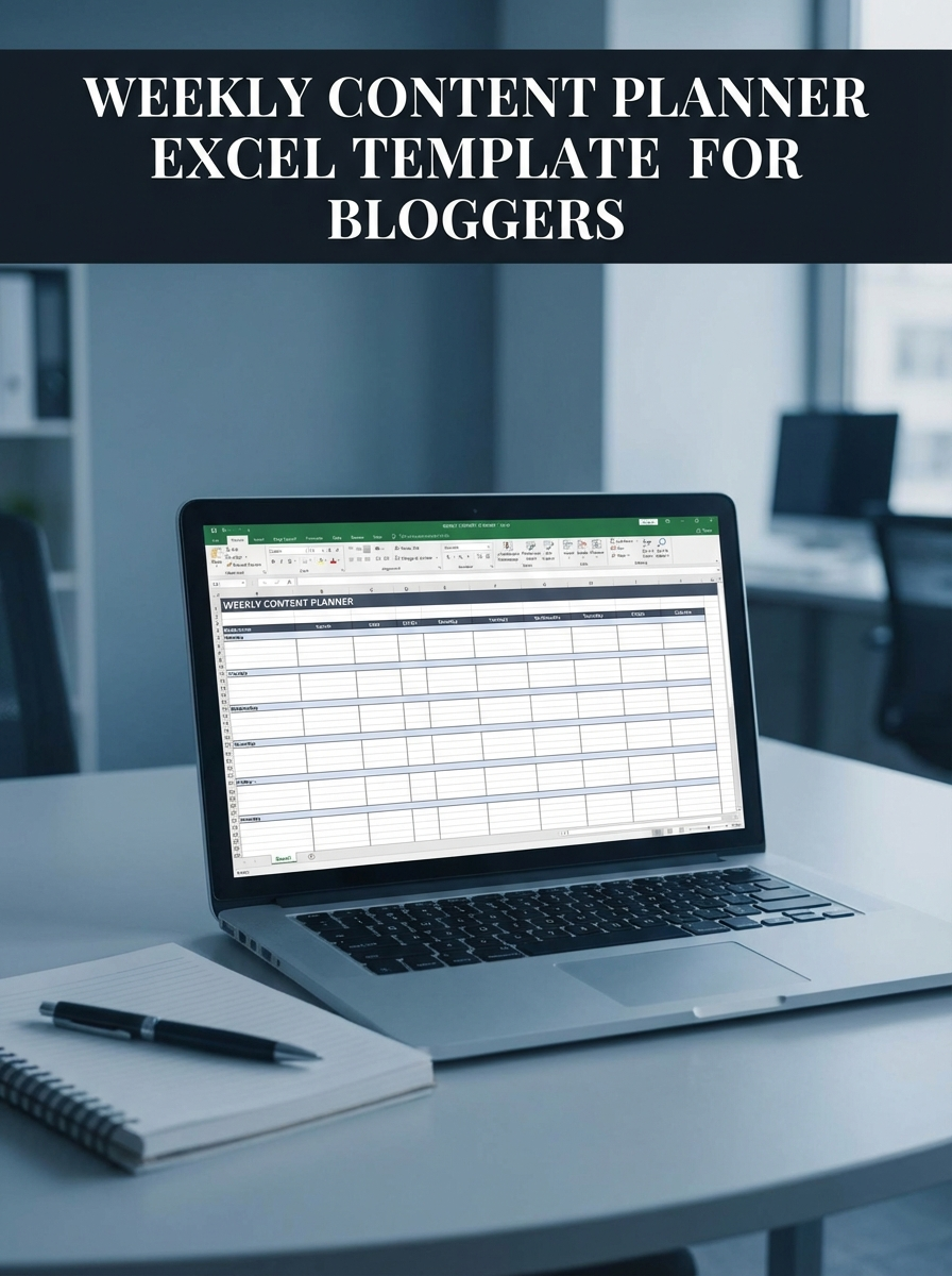 Weekly Content Planner Excel Template for Bloggers