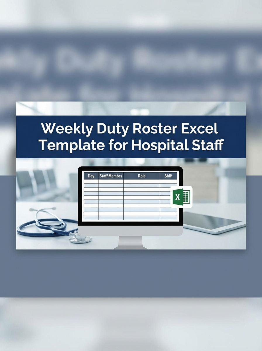 Weekly Duty Roster Excel Template for Hospital Staff