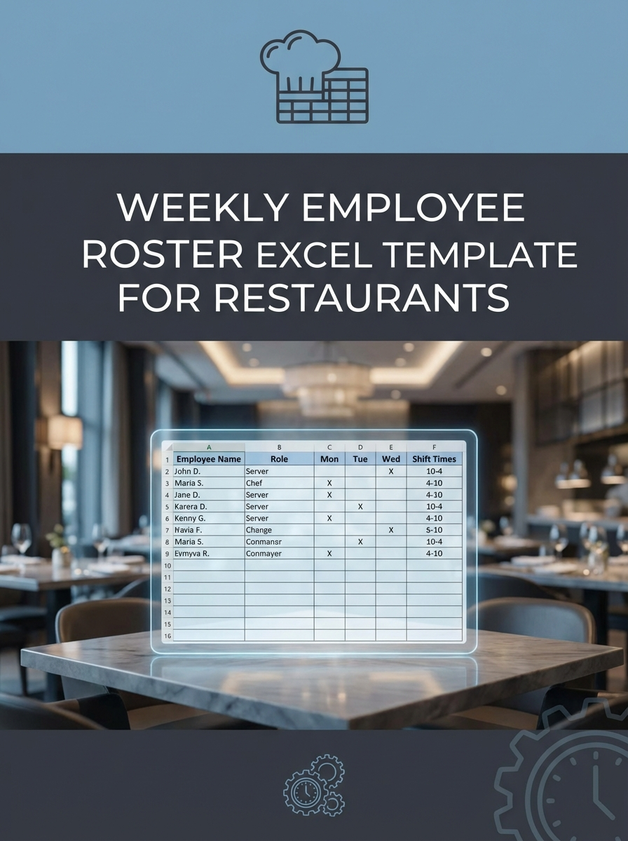 Weekly Employee Roster Excel Template for Restaurants
