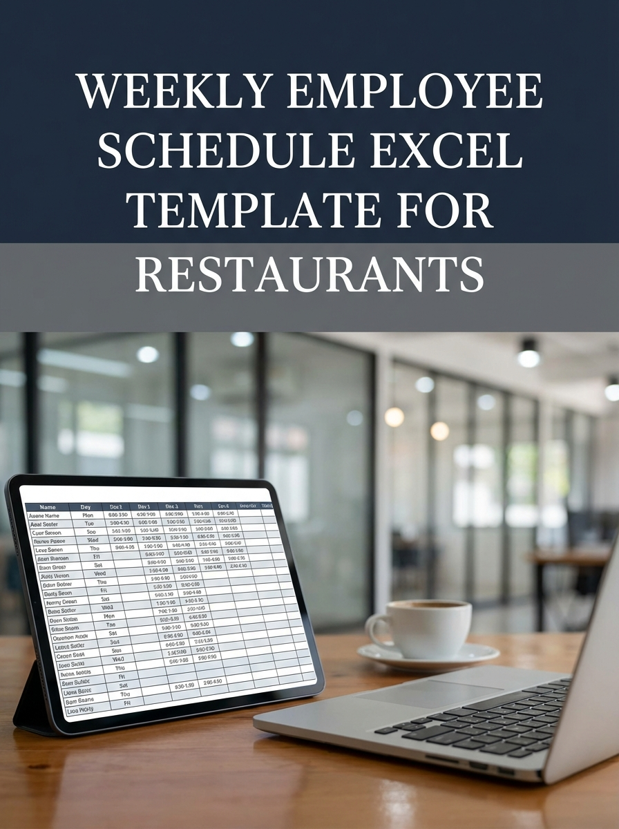 Weekly Employee Schedule Excel Template for Restaurants