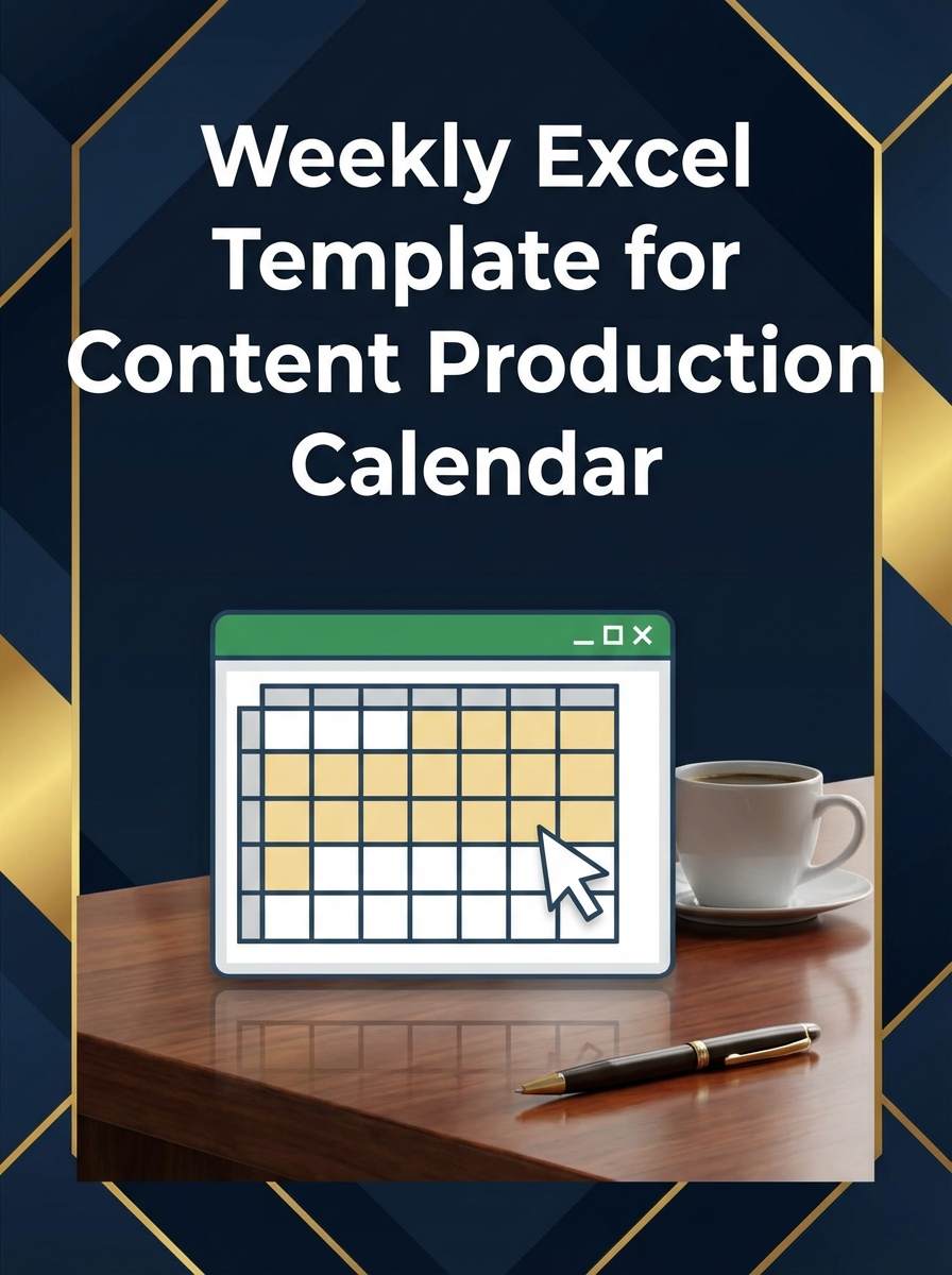 Weekly Excel Template for Content Production Calendar