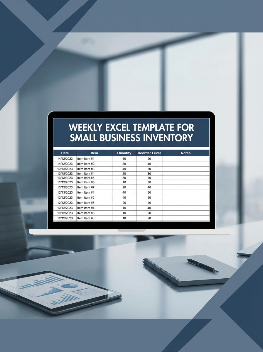 Weekly Excel Template for Small Business Inventory