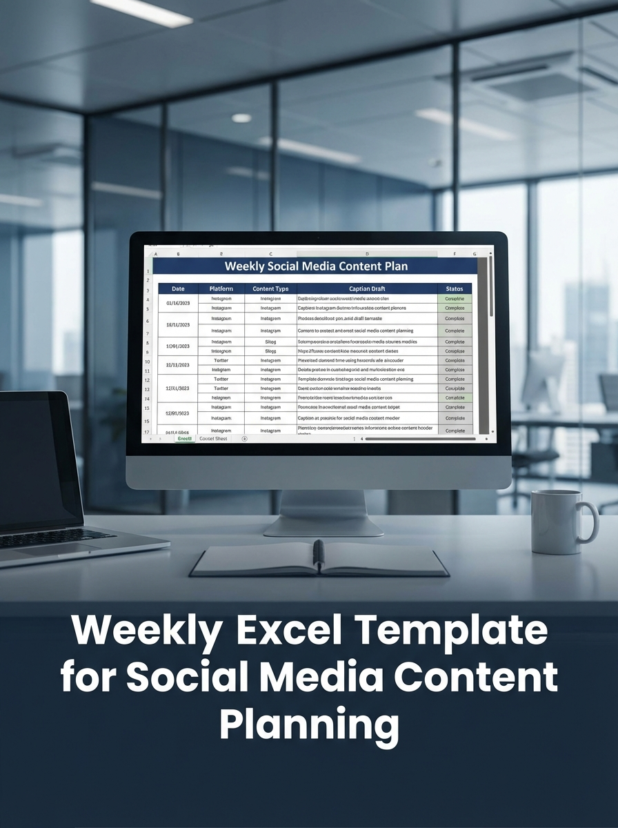 Weekly Excel Template for Social Media Content Planning