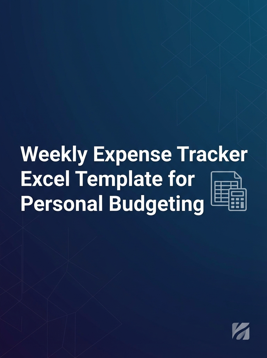 Weekly Expense Tracker Excel Template for Personal Budgeting