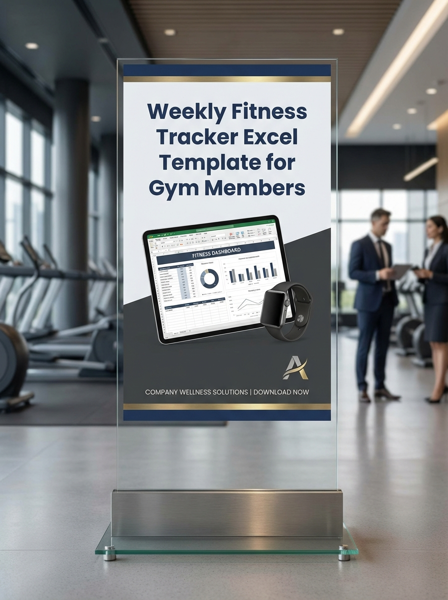 Weekly Fitness Tracker Excel Template for Gym Members