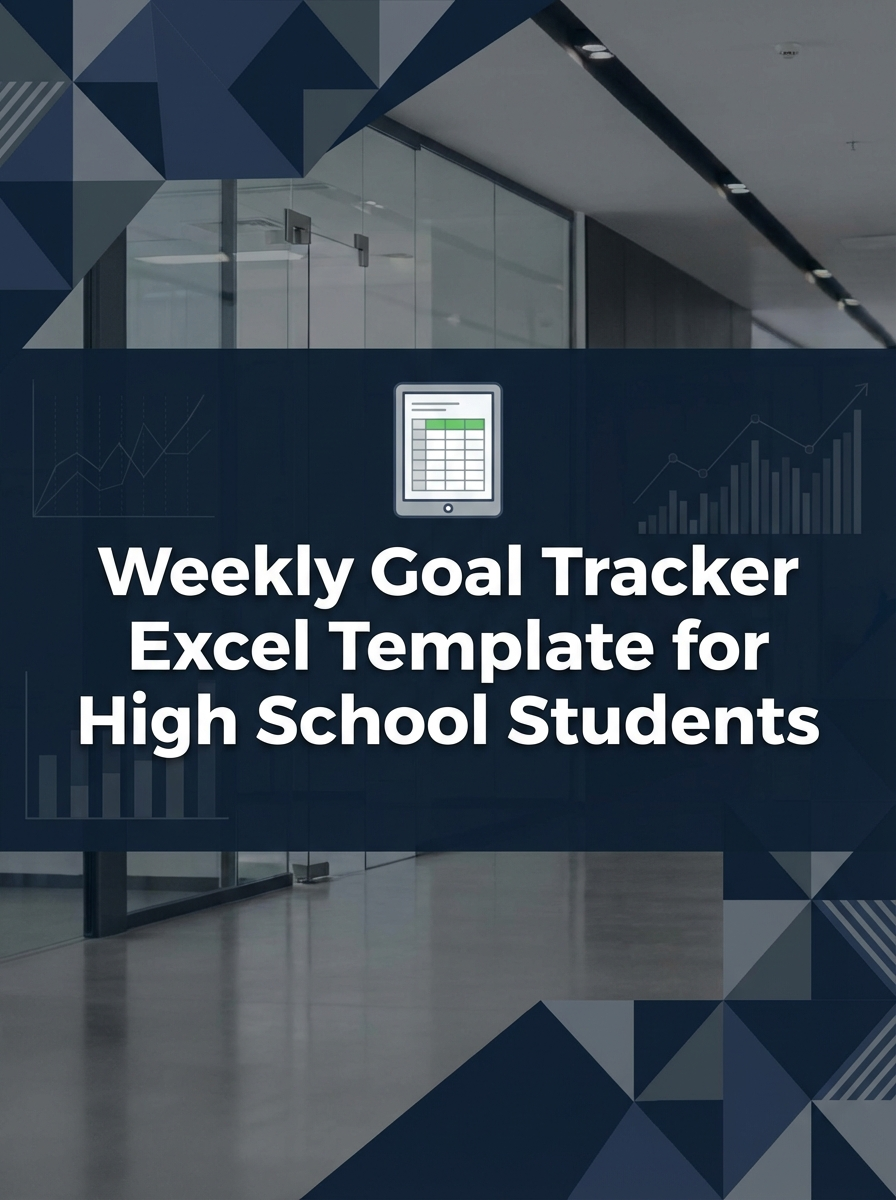 Weekly Goal Tracker Excel Template for High School Students