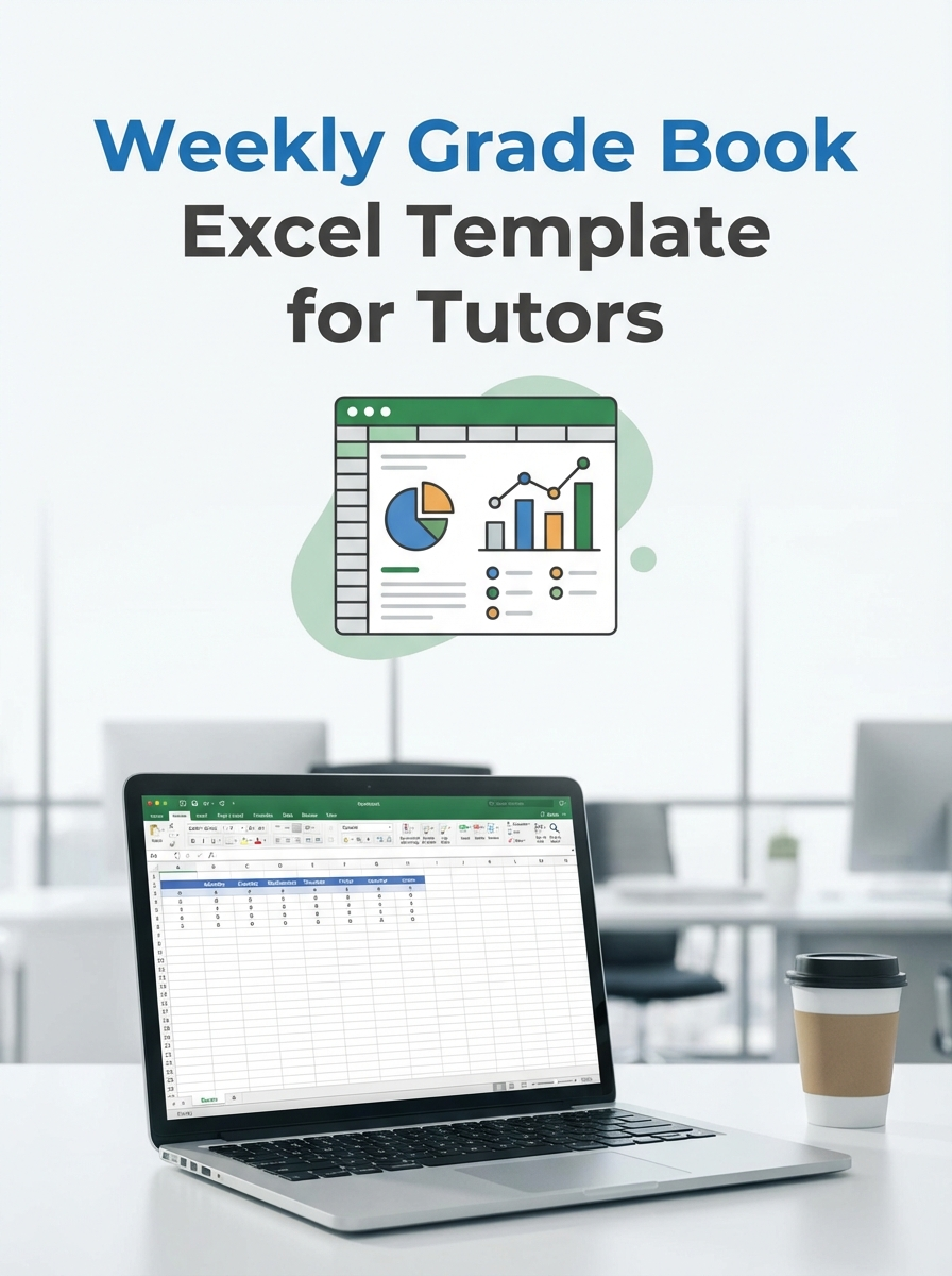 Weekly Grade Book Excel Template for Tutors
