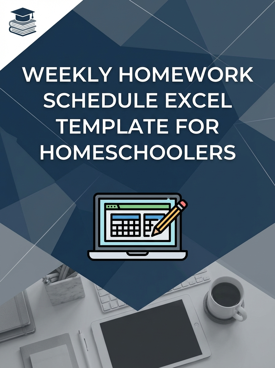Weekly Homework Schedule Excel Template for Homeschoolers