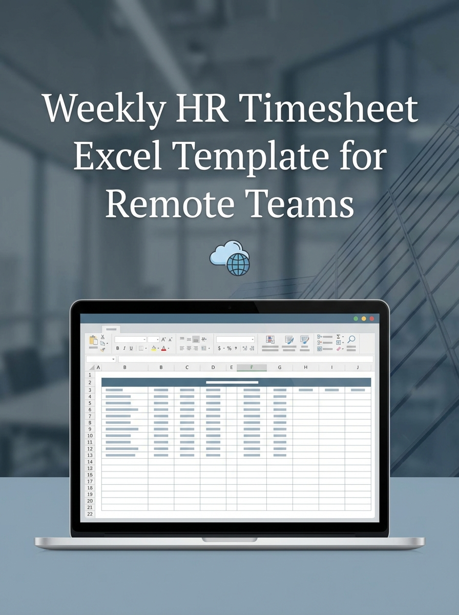Weekly HR Timesheet Excel Template for Remote Teams