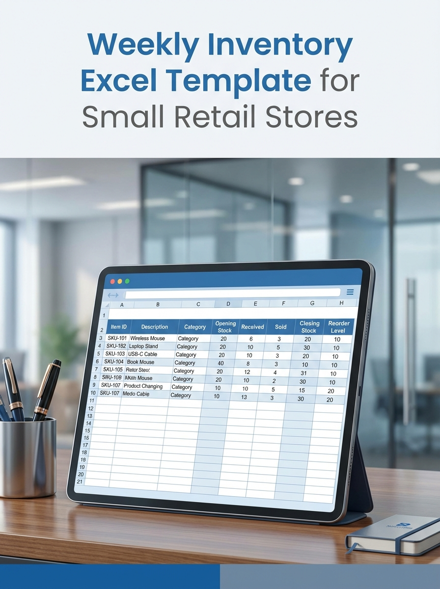 Weekly Inventory Excel Template for Small Retail Stores