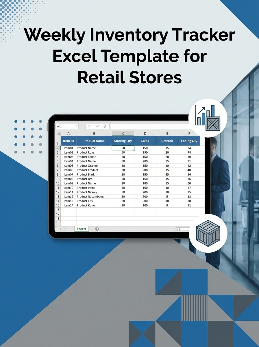 Weekly Inventory Tracker Excel Template for Retail Stores