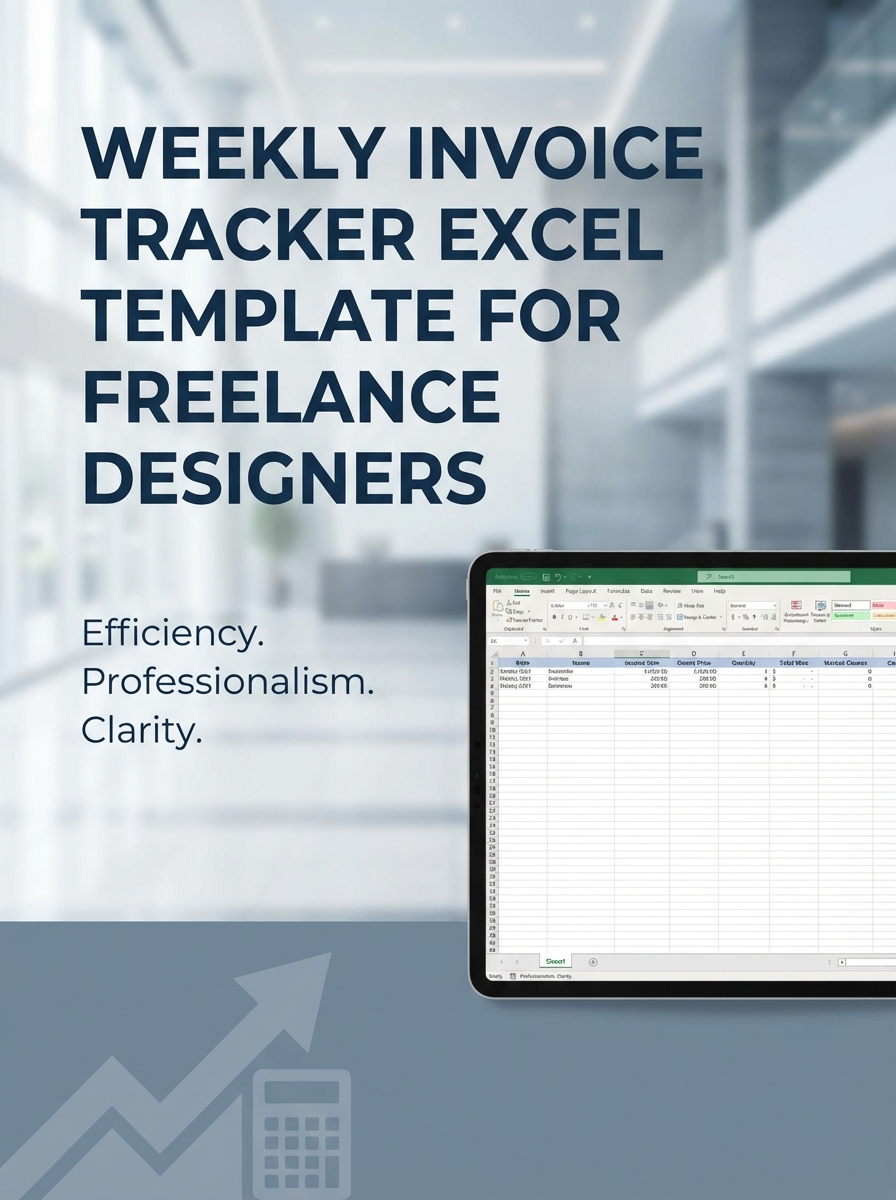 Weekly Invoice Tracker Excel Template for Freelance Designers