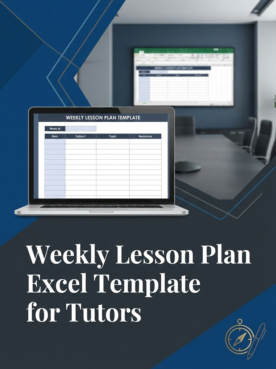 Weekly Lesson Plan Excel Template for Tutors