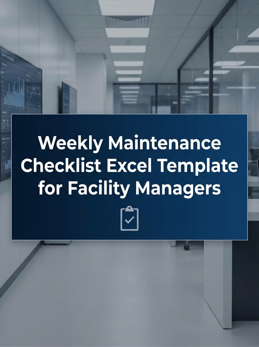 Weekly Maintenance Checklist Excel Template for Facility Managers