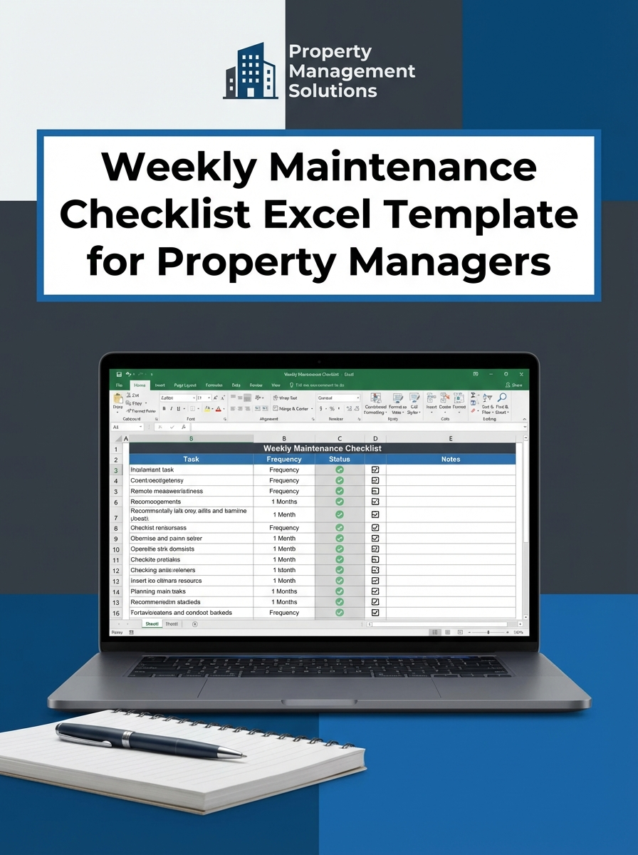 Weekly Maintenance Checklist Excel Template for Property Managers